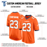 Orange White-Black Authentic Football Jersey custom content